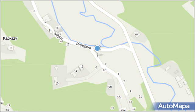 Wola Kalinowska, Parkowa, 1, mapa Wola Kalinowska