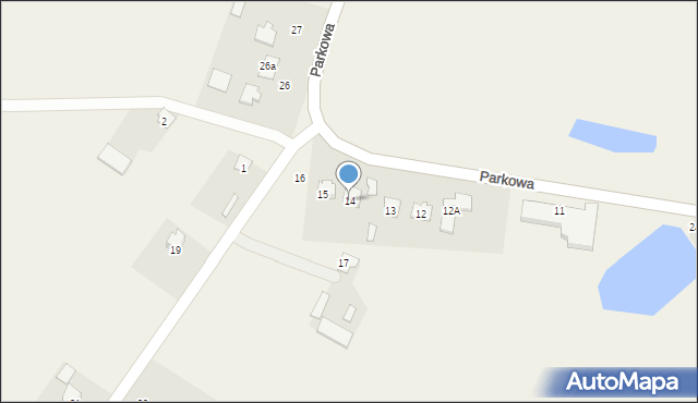 Wola Osowińska, Parkowa, 14, mapa Wola Osowińska