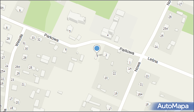 Wola Osowińska, Parkowa, 3, mapa Wola Osowińska