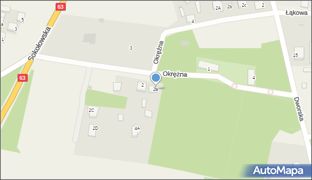 Wola Suchożebrska, Pałacowa, 4, mapa Wola Suchożebrska