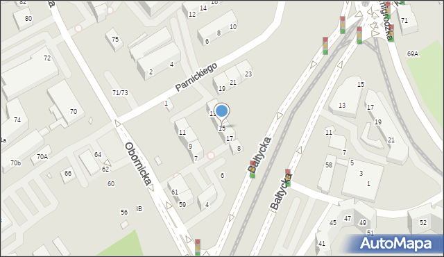 Wrocław, Parnickiego Teodora, 15, mapa Wrocławia