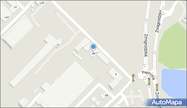 Wrocław, Paprotna, 8A, mapa Wrocławia