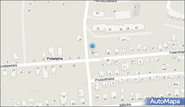 Wrocław, Pakosławska, 30, mapa Wrocławia