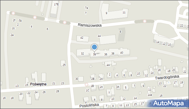 Wrocław, Pakosławska, 34, mapa Wrocławia