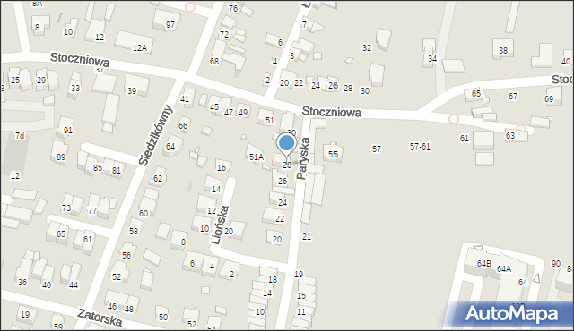 Wrocław, Paryska, 28, mapa Wrocławia