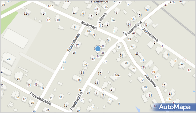 Wrocław, Pawłowicka, 44, mapa Wrocławia