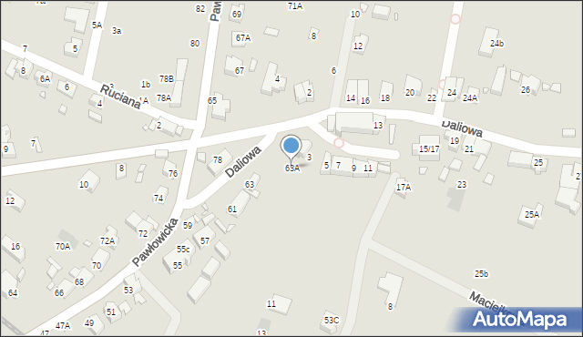 Wrocław, Pawłowicka, 63A, mapa Wrocławia