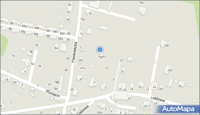 Wrocław, Pawłowicka, 71A, mapa Wrocławia