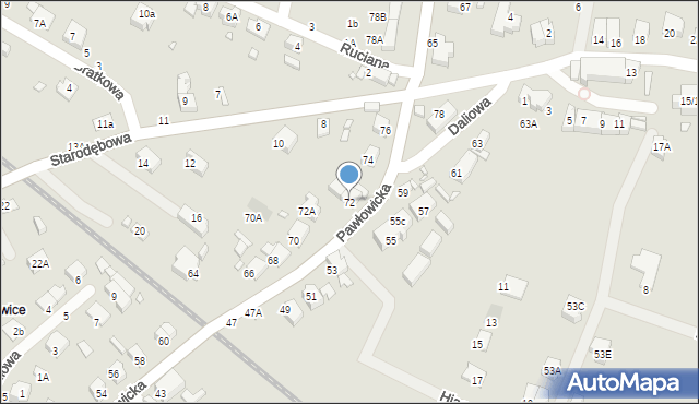 Wrocław, Pawłowicka, 72, mapa Wrocławia