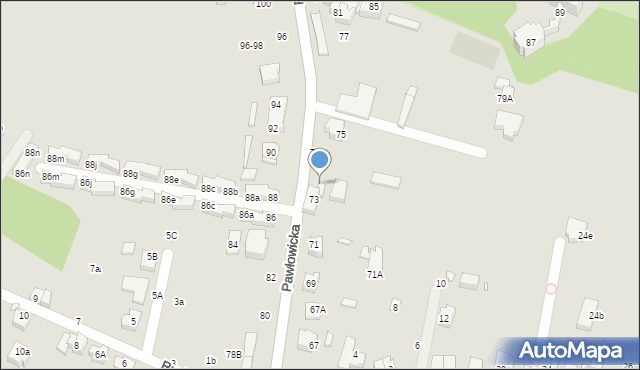 Wrocław, Pawłowicka, 73a, mapa Wrocławia