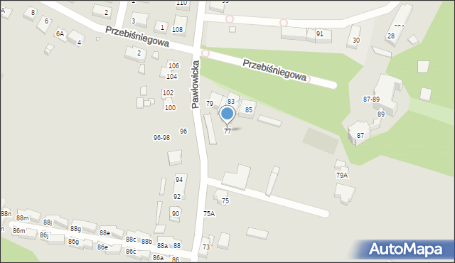 Wrocław, Pawłowicka, 77, mapa Wrocławia