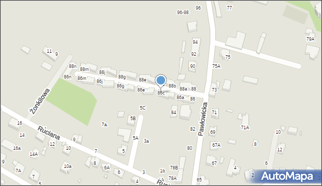 Wrocław, Pawłowicka, 86c, mapa Wrocławia