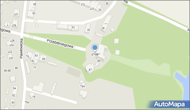 Wrocław, Pawłowicka, 87-89, mapa Wrocławia