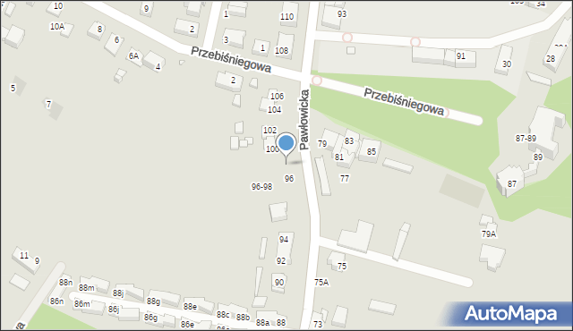 Wrocław, Pawłowicka, 98, mapa Wrocławia