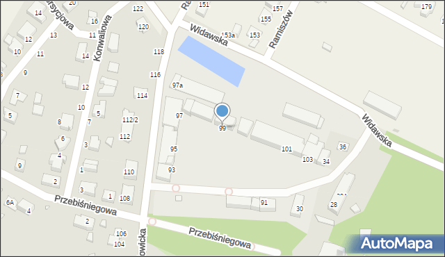 Wrocław, Pawłowicka, 99, mapa Wrocławia