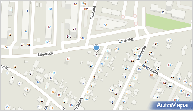 Wrocław, Palacha Jana, 6, mapa Wrocławia