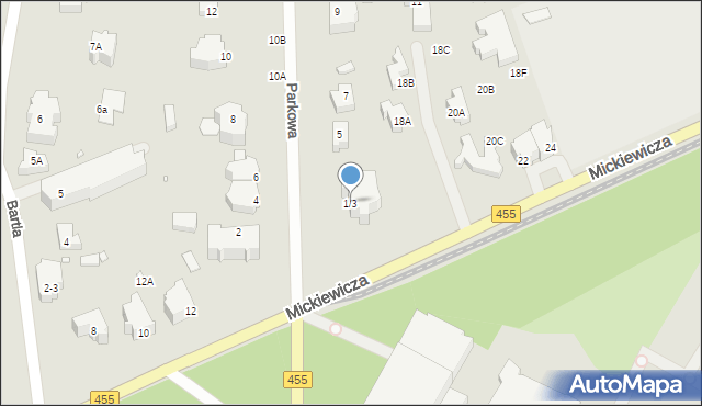 Wrocław, Parkowa, 1/3, mapa Wrocławia