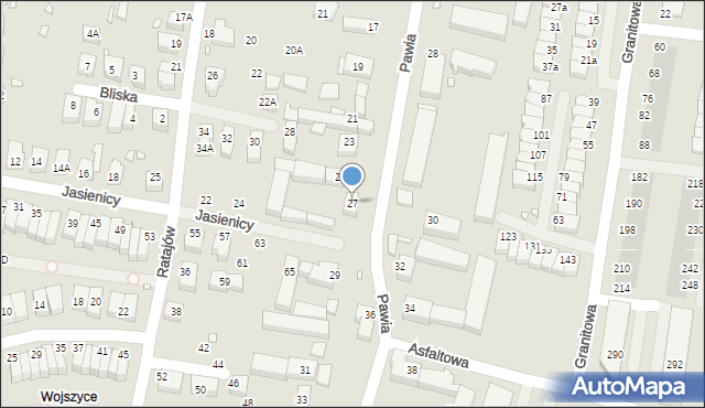Wrocław, Pawia, 27, mapa Wrocławia