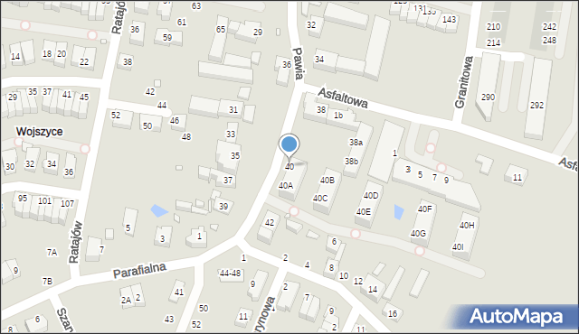 Wrocław, Pawia, 40, mapa Wrocławia