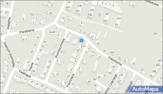 Wrocław, Pachnąca, 2, mapa Wrocławia