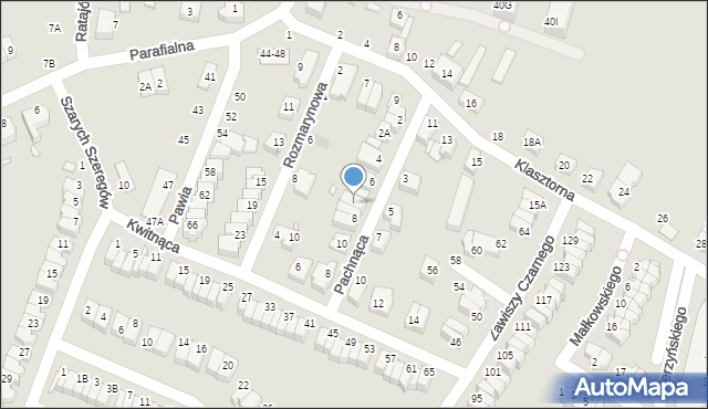Wrocław, Pachnąca, 8A, mapa Wrocławia