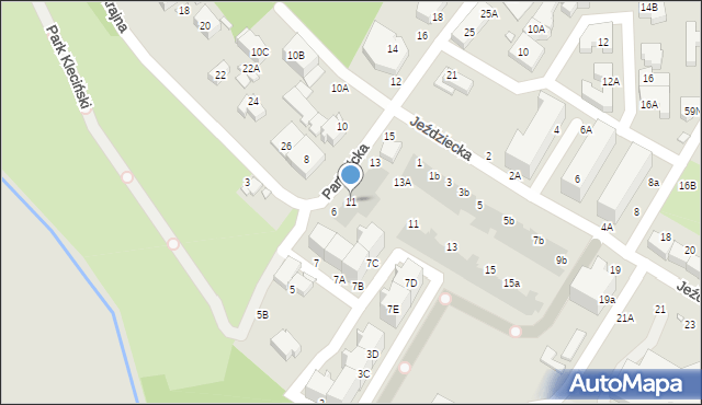 Wrocław, Partynicka, 11, mapa Wrocławia