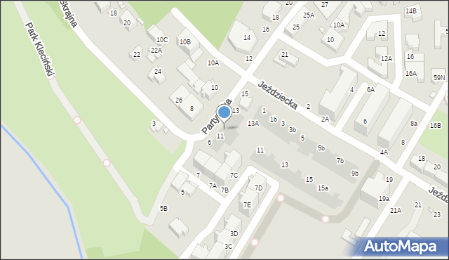 Wrocław, Partynicka, 11a, mapa Wrocławia
