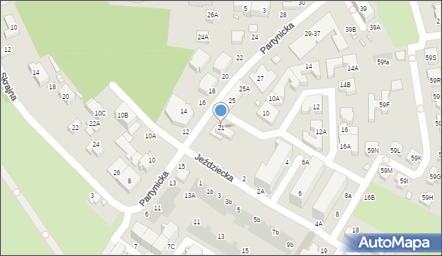 Wrocław, Partynicka, 21, mapa Wrocławia