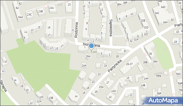 Wrocław, Partynicka, 26B, mapa Wrocławia