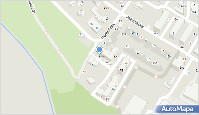 Wrocław, Partynicka, 7, mapa Wrocławia