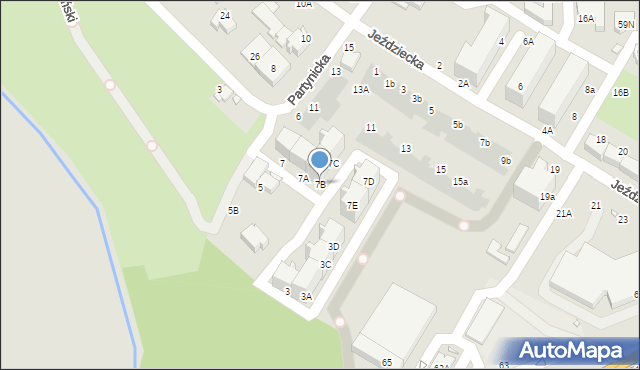 Wrocław, Partynicka, 7B, mapa Wrocławia