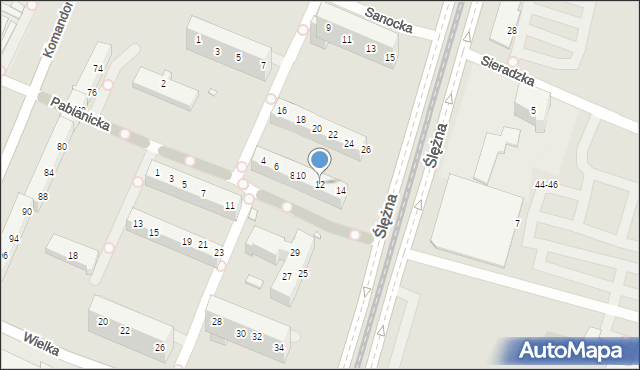 Wrocław, Pabianicka, 12, mapa Wrocławia