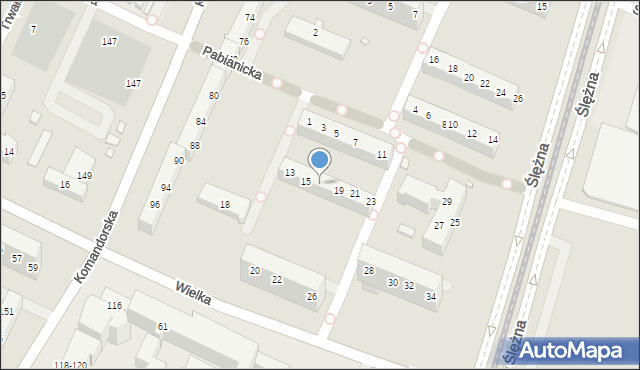 Wrocław, Pabianicka, 17, mapa Wrocławia