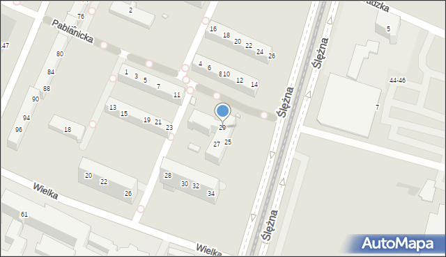 Wrocław, Pabianicka, 29, mapa Wrocławia