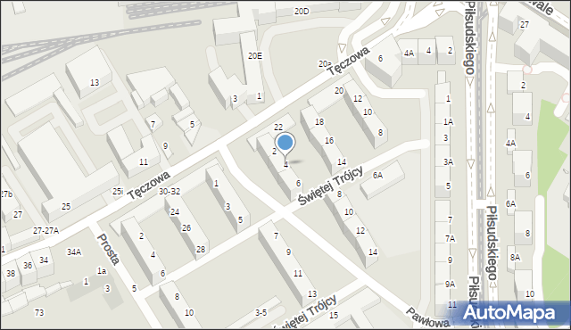 Wrocław, Pawłowa Iwana, 4, mapa Wrocławia