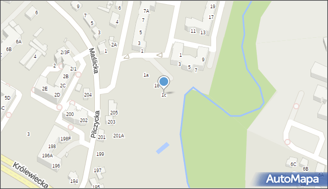 Wrocław, Paniowicka, 1c, mapa Wrocławia