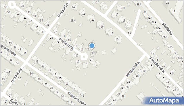 Wrocław, Pasieczna, 5, mapa Wrocławia