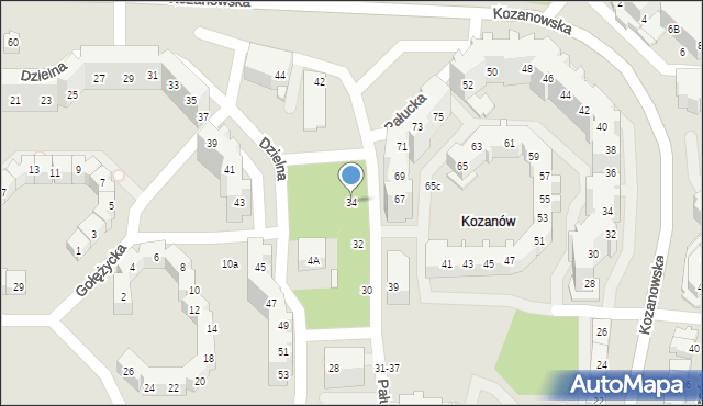 Wrocław, Pałucka, 34, mapa Wrocławia