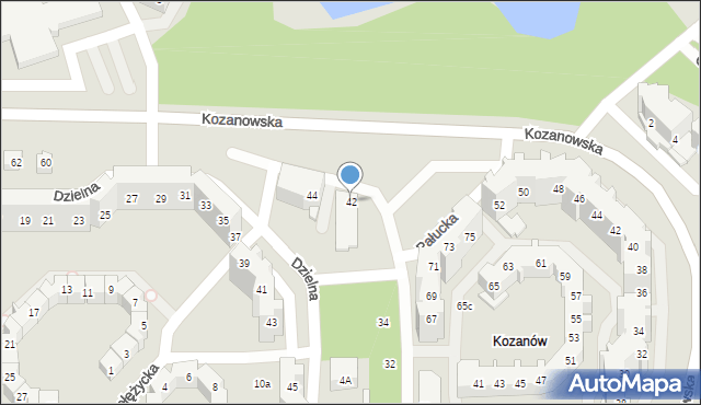 Wrocław, Pałucka, 42, mapa Wrocławia