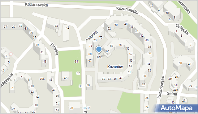 Wrocław, Pałucka, 65c, mapa Wrocławia