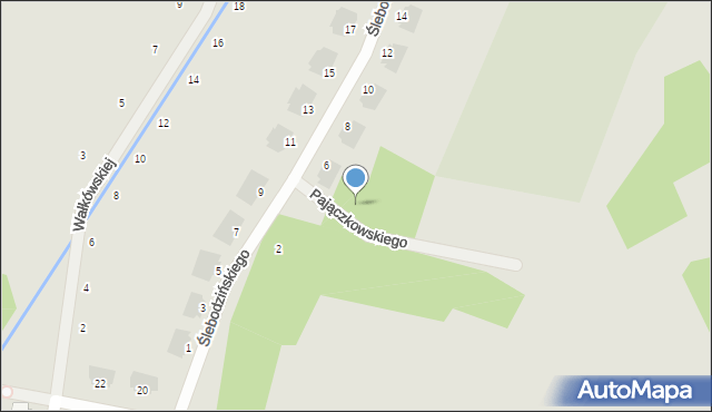 Wrocław, Pajączkowskiego Franciszka, 1, mapa Wrocławia