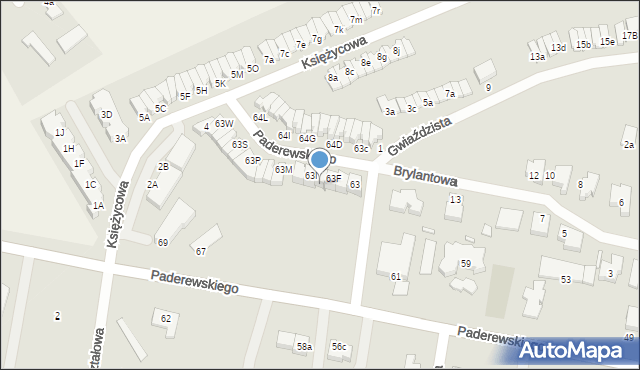 Września, Paderewskiego Ignacego Jana, 63H, mapa Wrześni