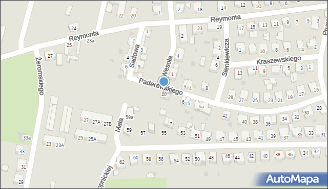 Wschowa, Paderewskiego Ignacego Jana, 10, mapa Wschowa