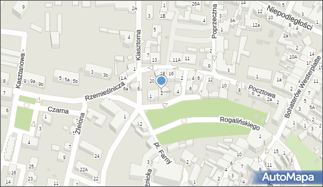 Wschowa, Parkowa, 2, mapa Wschowa