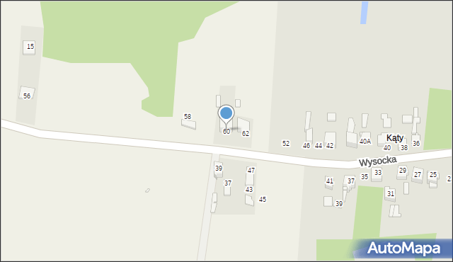 Wysoka, Paderewskiego Ignacego Jana, 60, mapa Wysoka