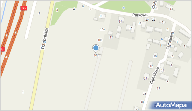 Wysoki Kościół, Parkowa, 10c, mapa Wysoki Kościół