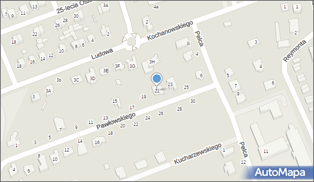 Wysokie Mazowieckie, Pawłowskiego Edmunda, 21, mapa Wysokie Mazowieckie