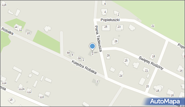 Wyszków, Pana Tadeusza, 1, mapa Wyszków