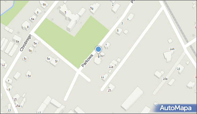 Ząbkowice Śląskie, Parkowa, 9, mapa Ząbkowice Śląskie