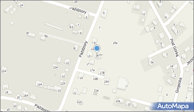 Zaborze, Paździory, 15, mapa Zaborze